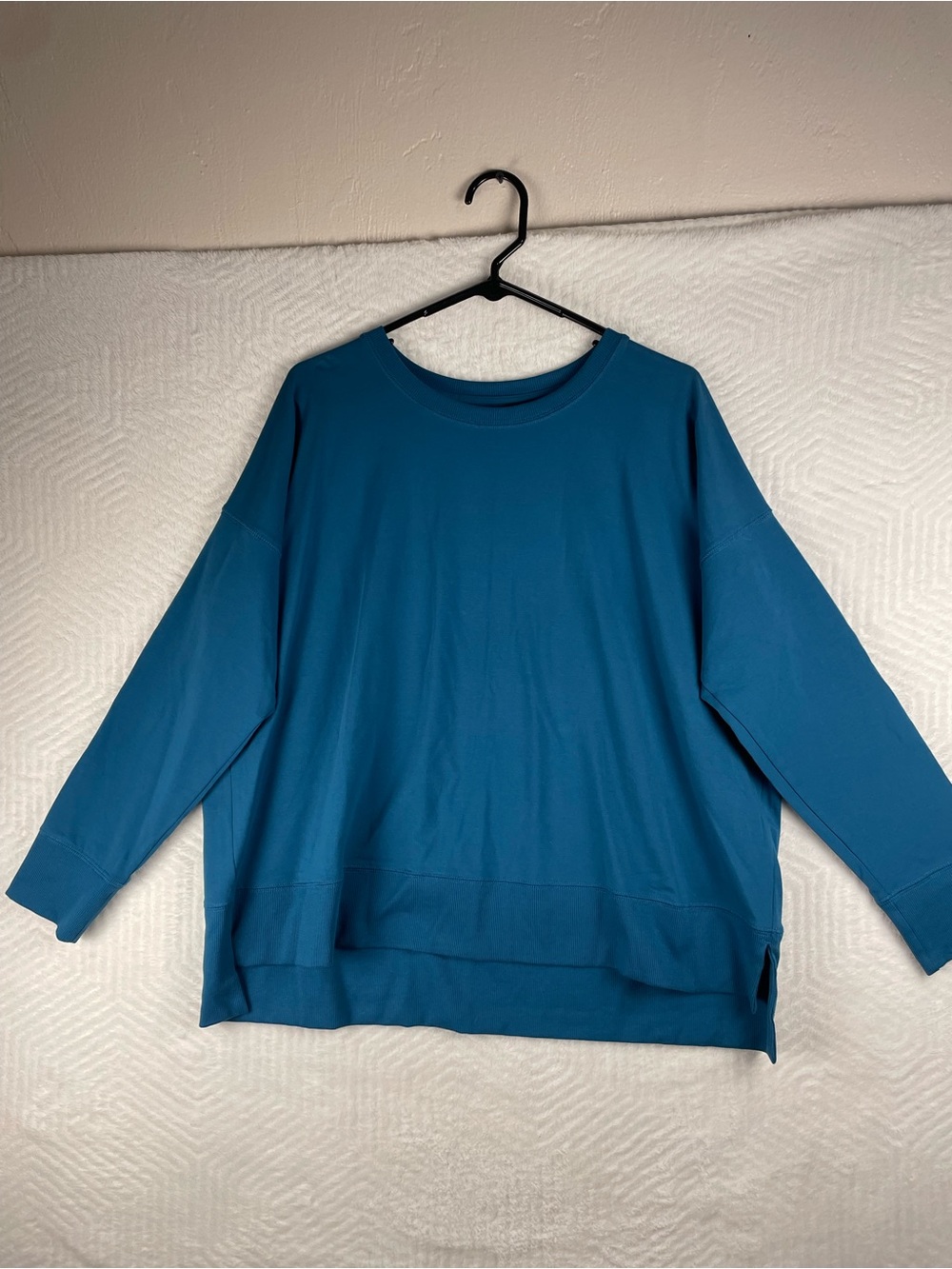 Eileen Fisher Relaxed Crewneck Sweater - Teal Blue